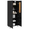 vidaXL Highboard 2 pcs Crni hrast Konstruirano drvo