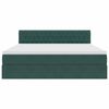 vidaXL Krevet s od storage s madracem Tamnozelena 160 x 200 cm Bar&scaron;un