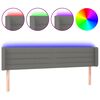 vidaXL LED uzglavlje tamnosivo 203x16x78/88 cm od tkanine