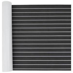 vidaXL Prostirka za čamce Prugasti Tamno siva i bijela 240 x 90 cm EVA
