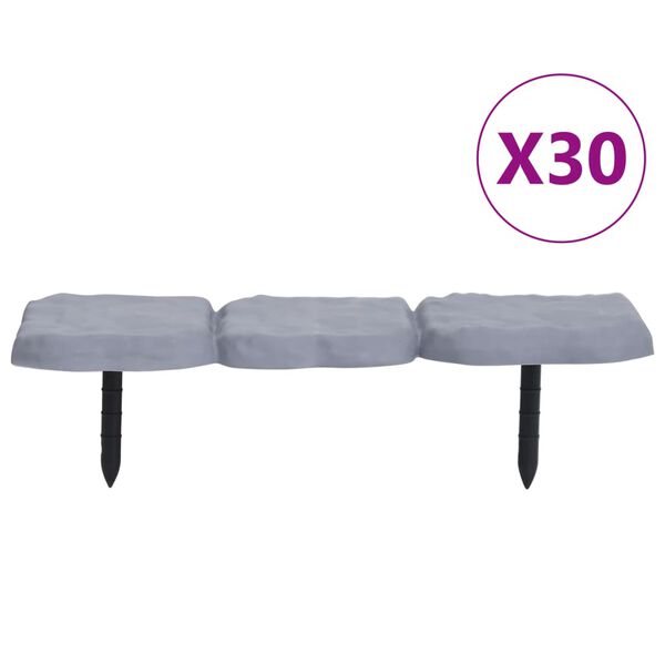 vidaXL Rubnjaci za travnjak s kolcima 30 kom PP