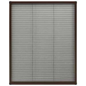 vidaXL Zaslon protiv insekata za prozore aluminijski smeđi 60 x 80 cm