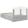 vidaXL Krevetna konstrukcija s uzglavljem Siva Sonoma 135 x 190 cm
