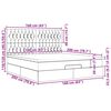 vidaXL Otomanski krevet s madracem tamnosivi 160x200cm od tkanine