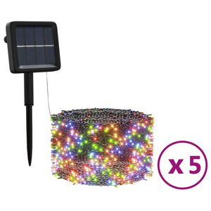 vidaXL Solarna vilinska svjetla 5 kom 5 x 200 LED &scaron;arena