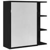 vidaXL Kupaonski ormar s ogledalom Crni hrast 62,5 x 20,5 x 64 cm