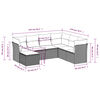 vidaXL 7-dijelni set vrtnih sofa sivi od poliratana