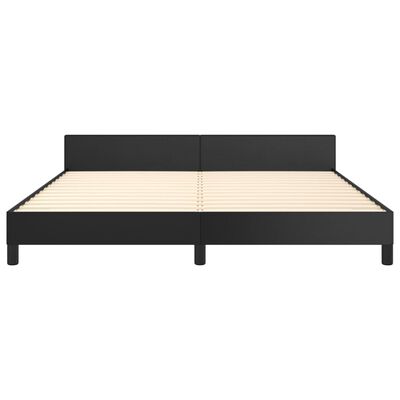 vidaXL Okvir za krevet s uzglavljem crni 180x200 cm od umjetne kože