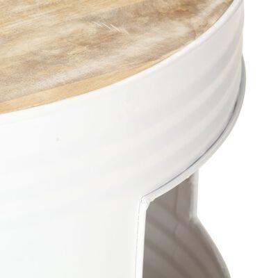 vidaXL Stolić za kavu bijeli 68 x 68 x 36 cm od masivnog drva manga