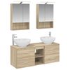 vidaXL Set namje&scaron;taja za kupaonicu 5 pcs Hrast sonoma