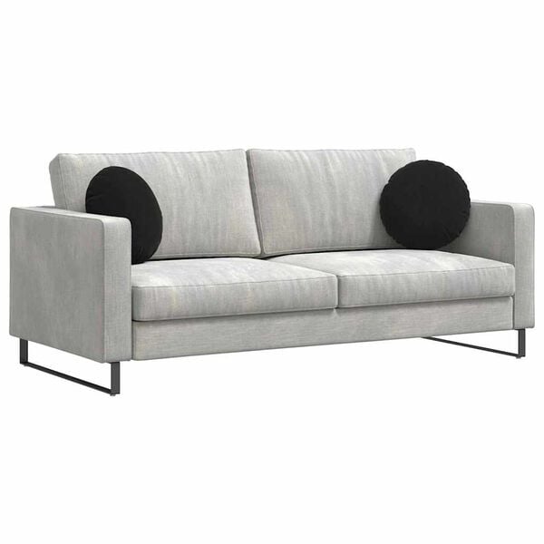 vidaXL Jastučići za sjedenje 2 pcs Crna Ø 40 x 13 cm Baršun