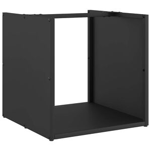 vidaXL Stalak za drva crni 40x40x40 cm hladno valjani čelik