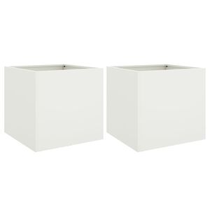 vidaXL Sadilice 2 kom bijele 42 x 40 x 39 cm od čelika