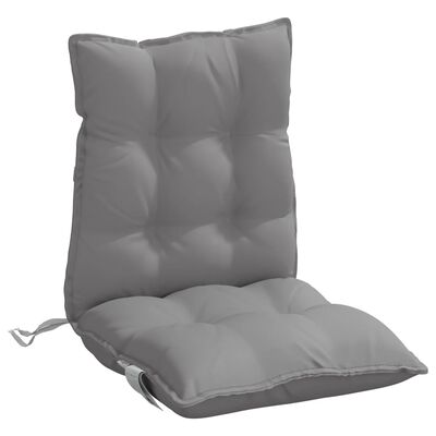 vidaXL Jastuci za stolice s niskim naslonom 2 kom sivi od tkanine