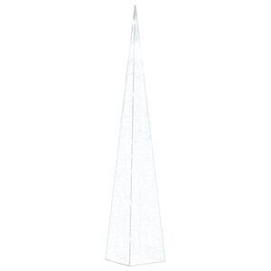 vidaXL Akrilni ukrasni stožac s LED svjetlima hladni bijeli 90 cm