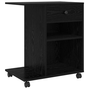 vidaXL Držač za printer Crni hrast 60 x 40 x 68,5 cm Konstruirano drvo