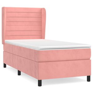 vidaXL Box spring krevet s madracem ružičasti 80 x 200 cm bar&scaron;unasti