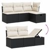 vidaXL 8-dijelni set vrtnih sofa od poliratana s jastucima crni