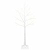 vidaXL Božićno drvce od breze Bijela 22 x 22 x 120 cm Plastika