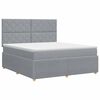 vidaXL Boxspring krevet s madracem Svjetlosiva 140 x 200 cm Tkanina