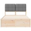 vidaXL Krevetni okvir s tapiciranim uzglavljem Svijetlo siva