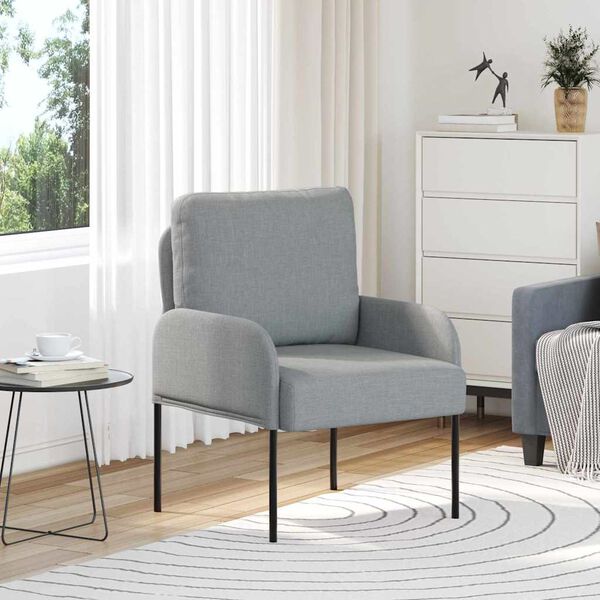 vidaXL Sofe s jastukom 55cm Svijetlo siva &Scaron;perploča