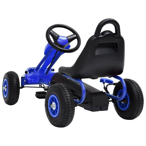 vidaXL Go-Kart s Pedalama i Pneumatskim Gumama Plavi