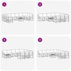 vidaXL Set vanjskih sofa s jastukom 11 pcs Prirodna i krem