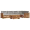 vidaXL Set vanjskih sofa 6 kom. Prirodna i svijetlo siva