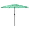 vidaXL Vrtni suncobran s drvenim stupom zeleni 388x388x248 cm