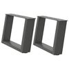 vidaXL Noge za klub stolić U-oblik 2 kom antracit 50 x (30-31) cm čelik