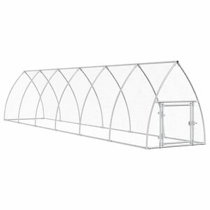 vidaXL Kavez za koko&scaron;i srebrni 600 x 105 x 120 cm od pocinčanog čelika
