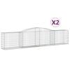 vidaXL Lučne gabionske ko&scaron;are 2 kom 400x50x80/100 cm pocinčano željezo