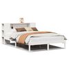 vidaXL Krevet s regalom z knjige bez madraca bijeli 150x200cm borovina