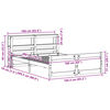 vidaXL Okvir za krevet s uzglavljem 160 x 200 cm od masivne borovine