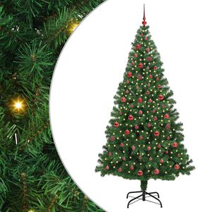 vidaXL Umjetno božićno drvce Zelena 210 cm PVC i Čelik i Plastika