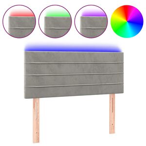 vidaXL LED uzglavlje svjetlosivo 80 x 5 x 78/88 cm bar&scaron;unasto
