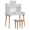 vidaXL Set toaletnog stolića FAUSKE 5 kom. Bijela 100 x 50 x 143 cm