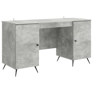 vidaXL Stol Betonska siva 142,5 x 50 x 75 cm Konstruirano drvo