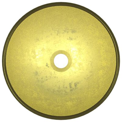 vidaXL Umivaonik od kaljenog stakla 35 x 12 cm zlatni