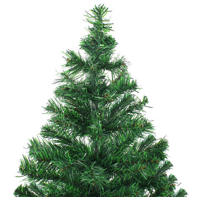 vidaXL Umjetno osvijetljeno božićno drvce s kuglicama 120 cm 230 grana