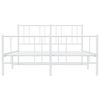 vidaXL Metalni okvir kreveta uzglavlje i podnožje bijeli 120x200 cm