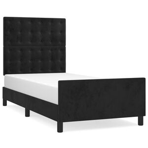 vidaXL Okvir za krevet s uzglavljem crni 80x200 cm bar&scaron;unasti