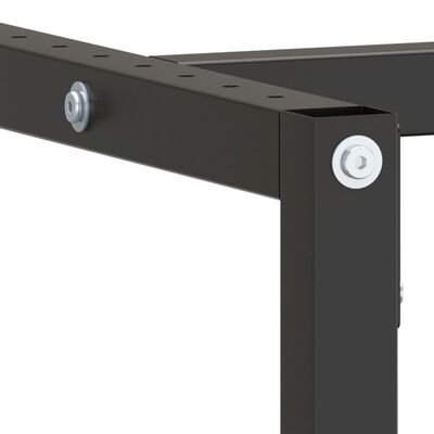 vidaXL Okvir za radni stol mat crni i mat crveni 180x57x79 cm metalni