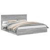 vidaXL Krevet s od storage Siva Sonoma 180 x 200 cm Konstruirano drvo