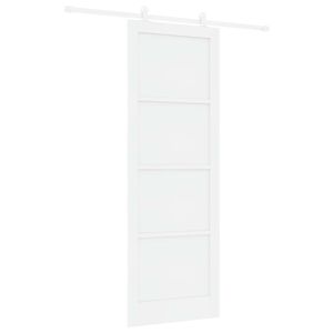 vidaXL Klizna vrata Bijela 83 x 232 cm Masivna borovina