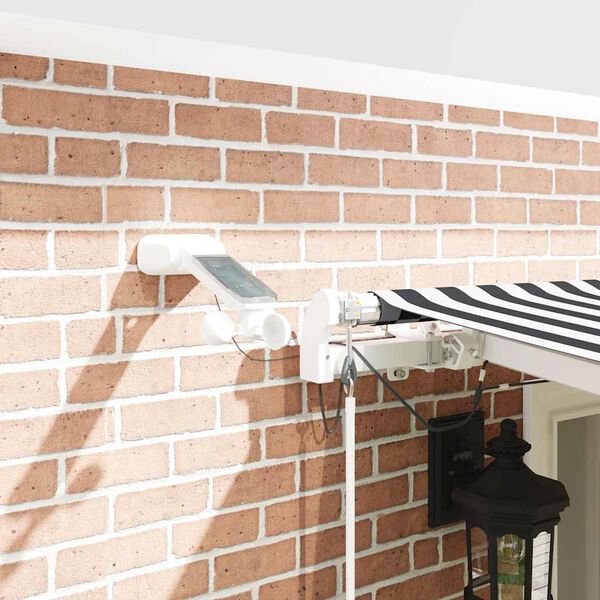 vidaXL Automatska sklopiva tenda s LED antracit i bijela 600x300 cm