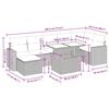 vidaXL 8-dijelni set vrtnih sofa od poliratana s jastucima bež