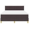 vidaXL LED Box Spring Krevet Tamno smeđa 140 x 190 cm tkanina