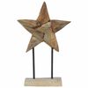 vidaXL Božićna zvijezda Smeđa 31 x 15 x 46 cm Čvrsto teak drvo